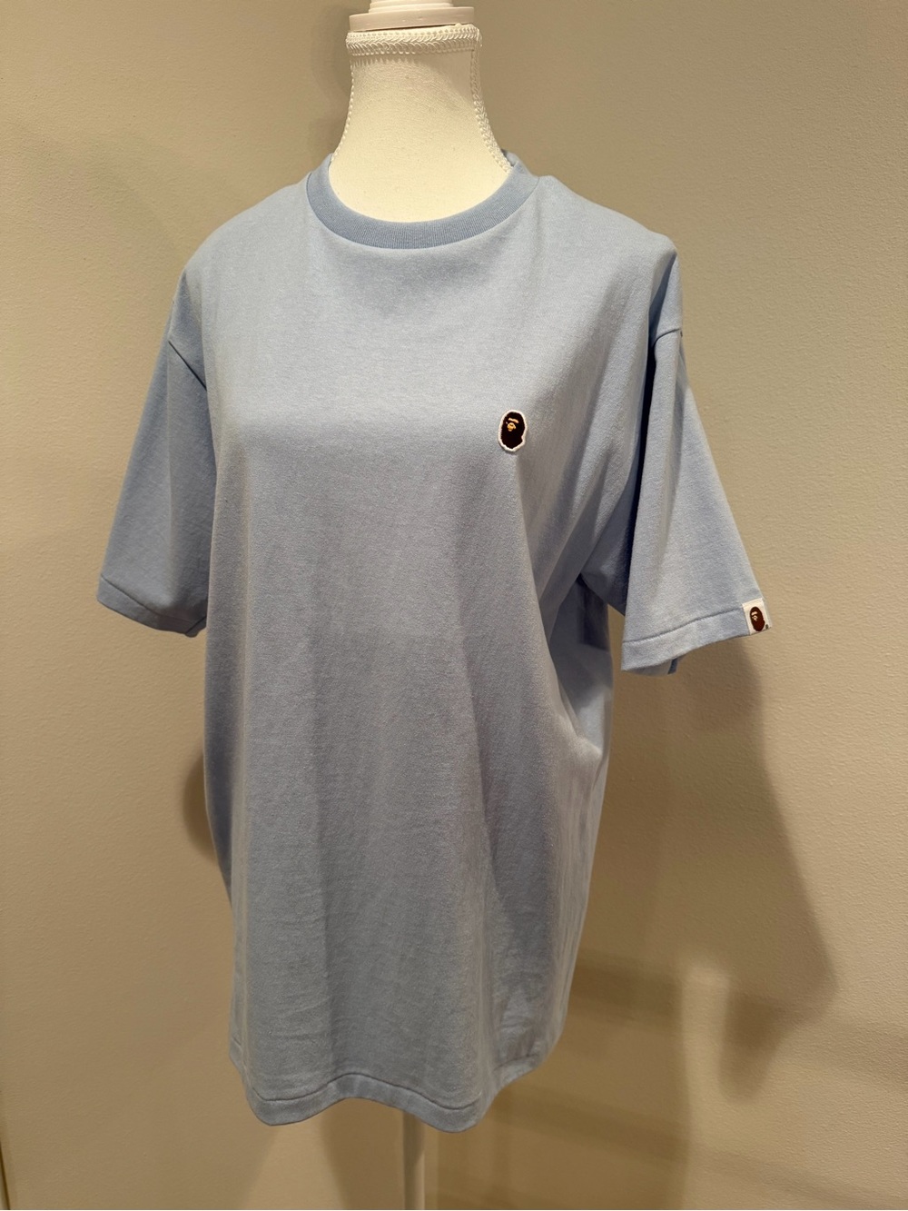 Men’s/Women’s/Unisex Baby Blue A Bathing Ape Designer Short Sleeve Tee